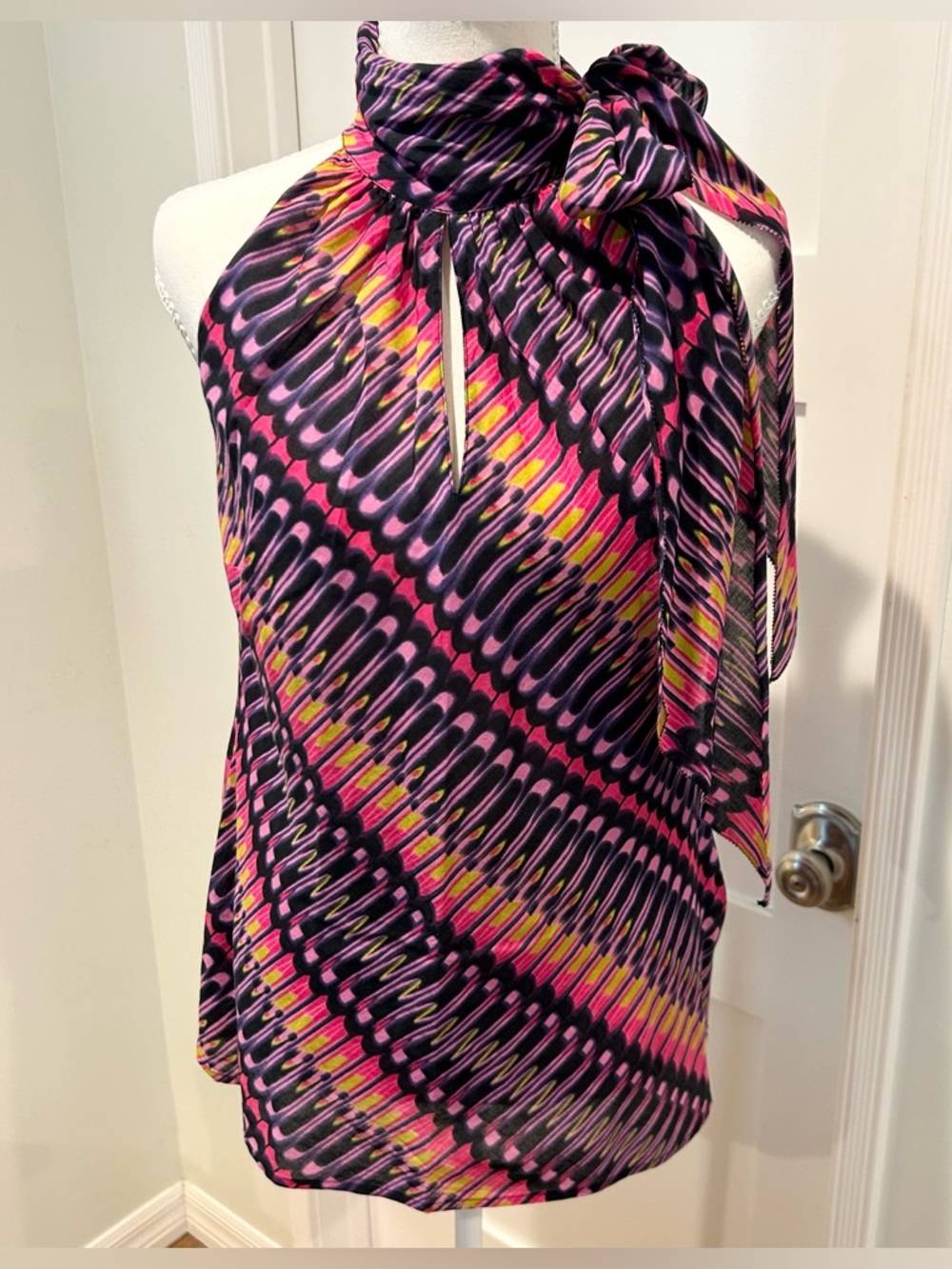 DKNYC Tie-Neck Halter Top